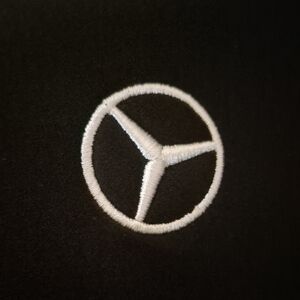 Mercedes Benz Collection Men's Black Full Zip Sport Jacket W/Elbow Patches